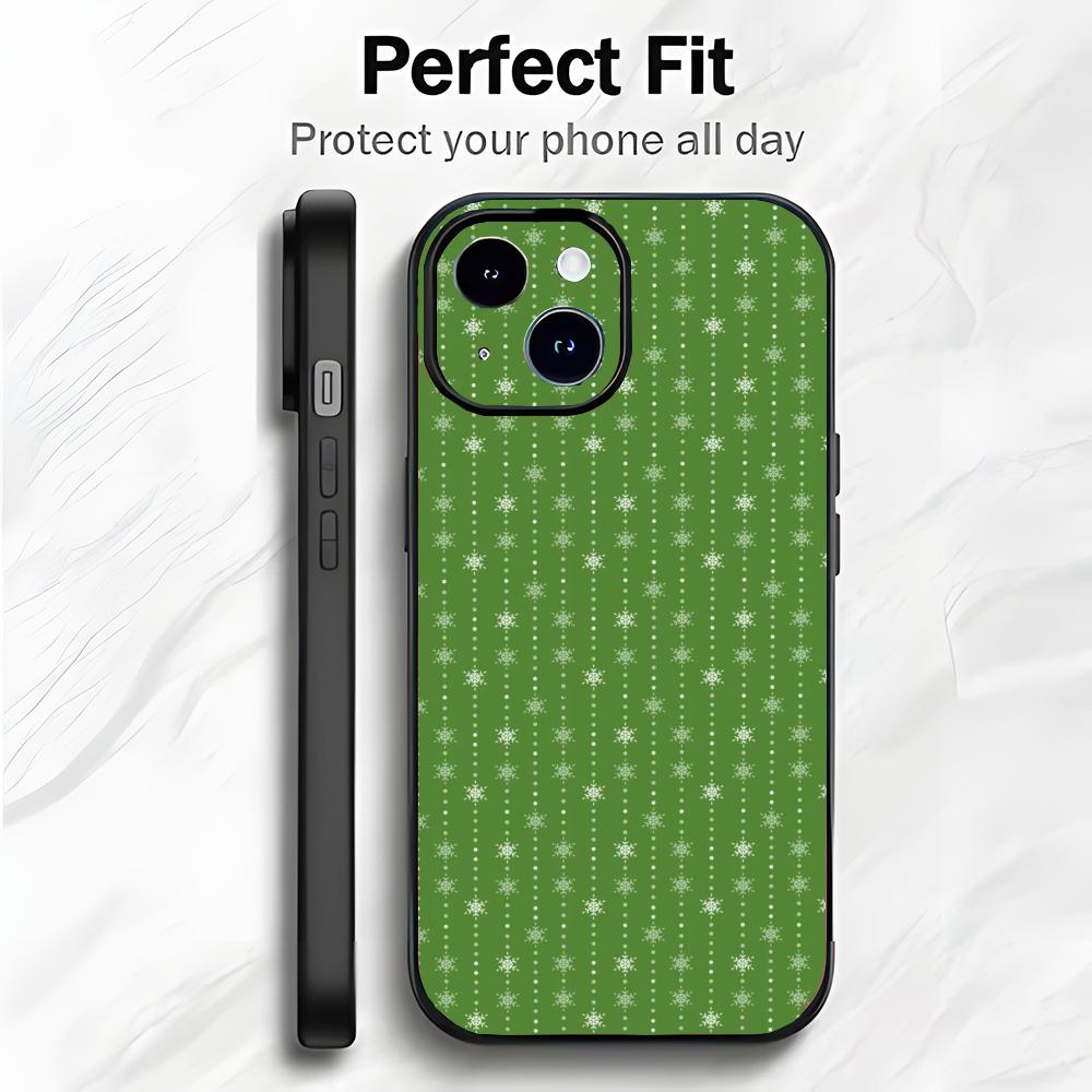 Winter Art Snowflake Reindeer Phone Case Phone Case Soft Packaging Lightweight For iPhone17 16 15 14 13ProMax