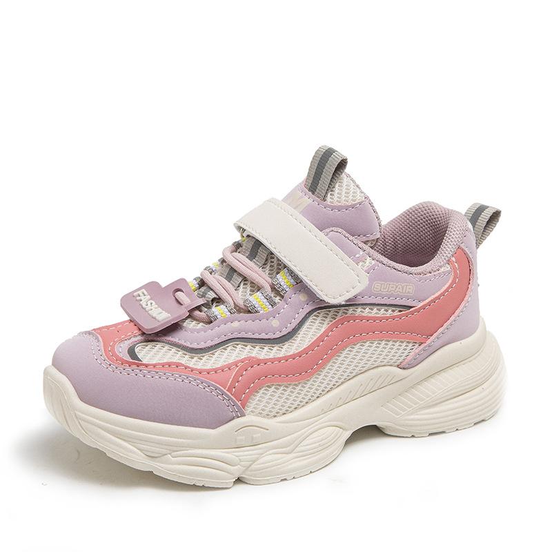 Girls Shoes Sneakers 2025 Spring and Autumn New Children Soft Soles Boys Running Breathable Casual Dad Middle Aged Adult