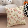 Fresh Floral Pillow Elegant Minimalist Cushion Cover Throw Pillow Cover Hidden Button Durable Polyester Chair Cushion