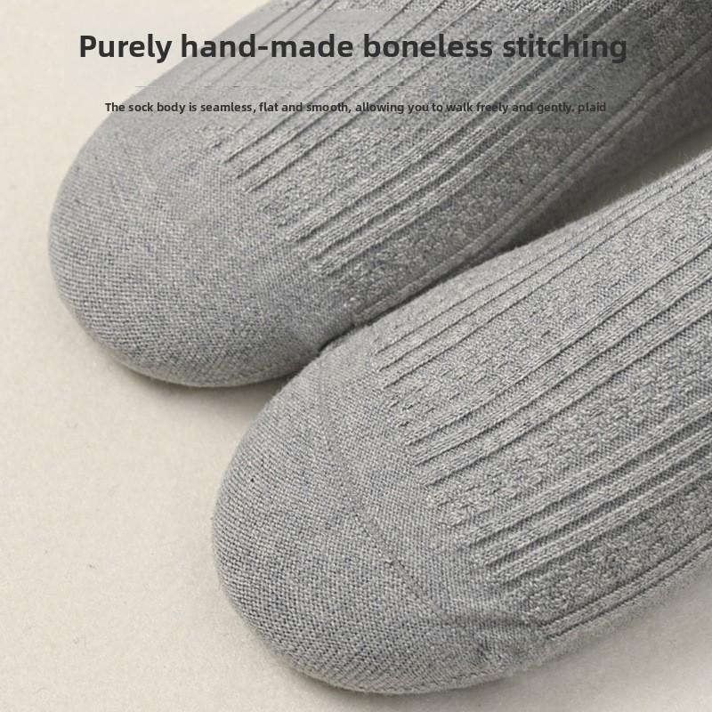 5 Pairs of Male Spring and Autumn High Grade Comfortable Cotton Sweat Absorbing Breathable Deodorizing Socks
