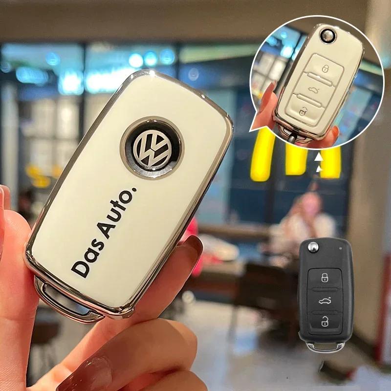 

VW GTI GOLF 2026 Hot For VW VOLKSWAGEN TPU Car Remote Key Case Cover Shell For VW Volkswagen Polo Tiguan Passat B5 B6 B7 Golf 4