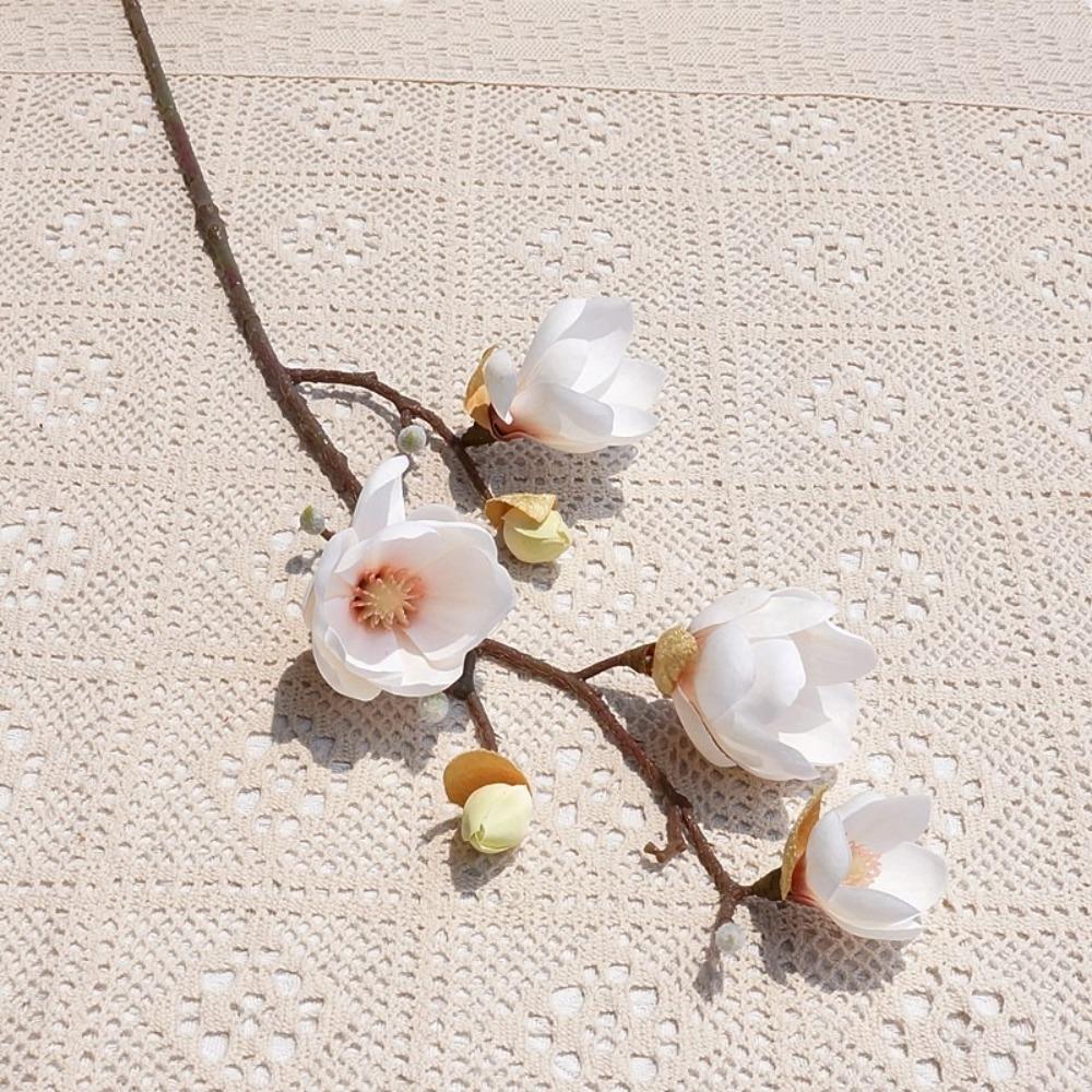 78cm Simulation Big Magnolia Real Touch Artificial Orchid Flowers  Home Living Room Decor