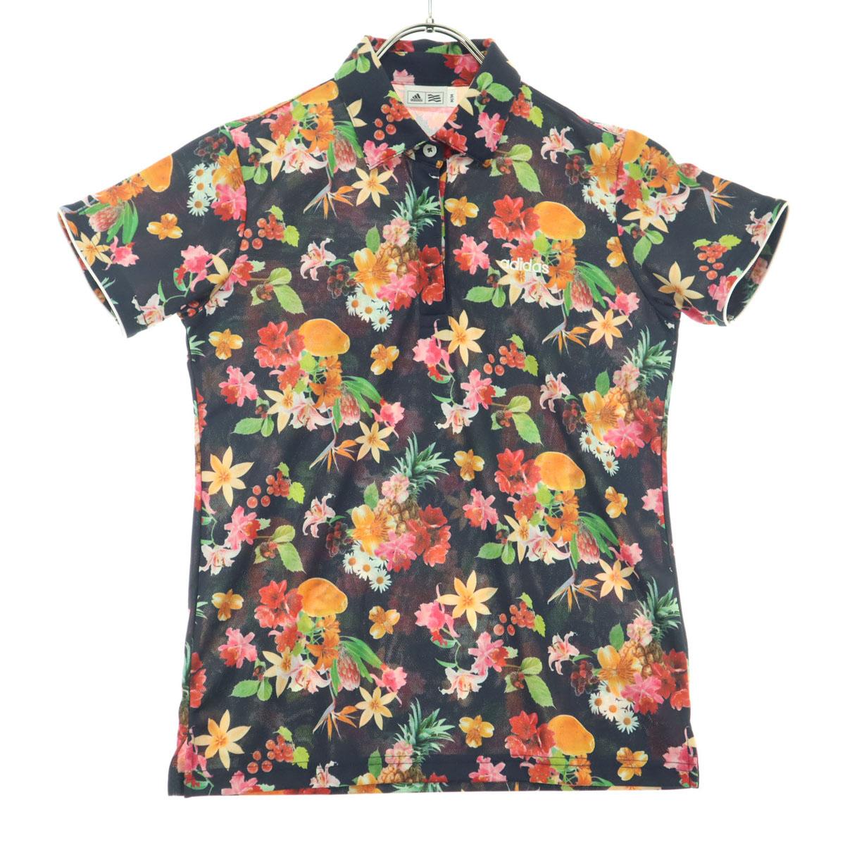 

Косметика adidas Цветочный гольф Футболка-поло с коротким рукавом M Темно-синий система Женский Б/у