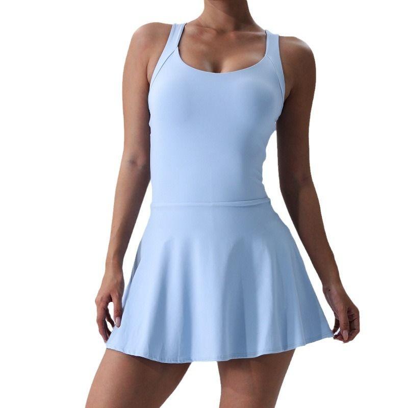 Europe and America Cross Border Amazon Hot Sexy Beauty Back Golf Tennis Skirt Dress Gym Exercise Yoga Clothes