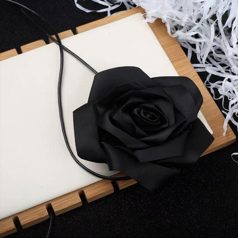 Flower Choker Necklace for Women,Big Rose Flower Chokers, Floral Choker Necklace for Party Bride Wedding Party Summer Necklaces…