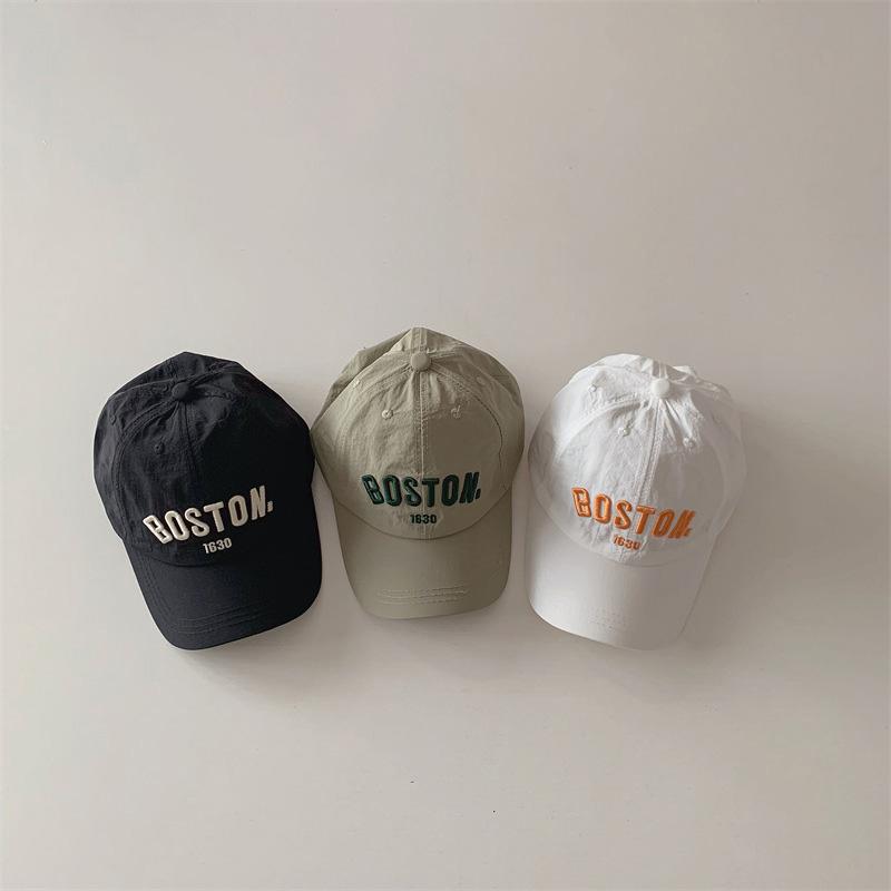 Buchstabenstickerei Baby-Baseballkappe Sommer Schnelltrocknend Atmungsaktiv Kind Jungen Mädchen Schirmmütze Einstellbar Kinder Sonnenhüte