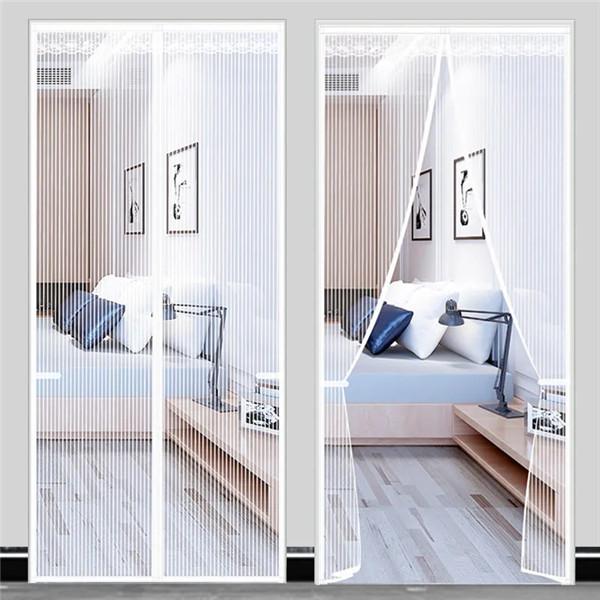 1 Set Velcro Door Screen Curtain Anti Mosquito Anti Insect Fly Bug Protection Net Hand Free Strong Magnetic Door Curtain