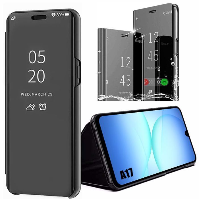 Coque de Protection - BOOLING - Samsung Galaxy A17 4G/5G - Effet Miroir - Noir - Antichoc