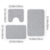 Ultra-Soft 3pcs Memory Sponge Bath Mat Set Soft Comfortable Bathroom Rug For Wash Basin Bathtubs Side