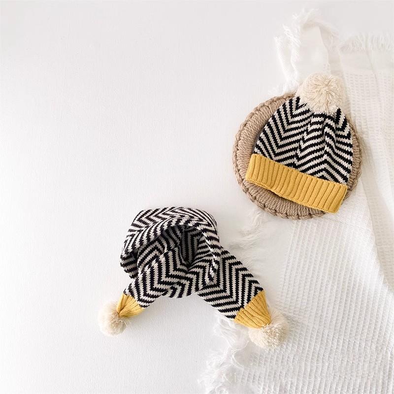 Winter Children's Warmth Autumn and Winter Men's and Women's Scarves Two-piece Set Children's Knitted Wool Hat Scarf Two-piece Set Wholesale