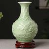Ceramic Vase Decoration, Flower Arrangement, Antique Shelf, Chinese Zen Flower Arrangement, Home Decoration, Jingdezhen