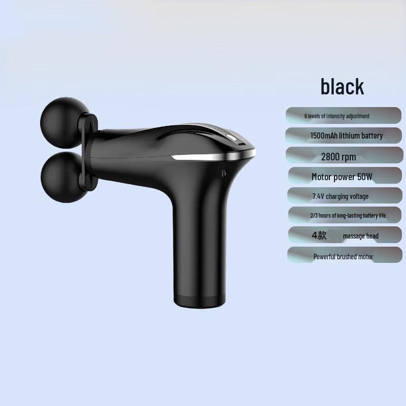 Мини-перкуссионный массажный пистолет Zhuochao с двумя головками