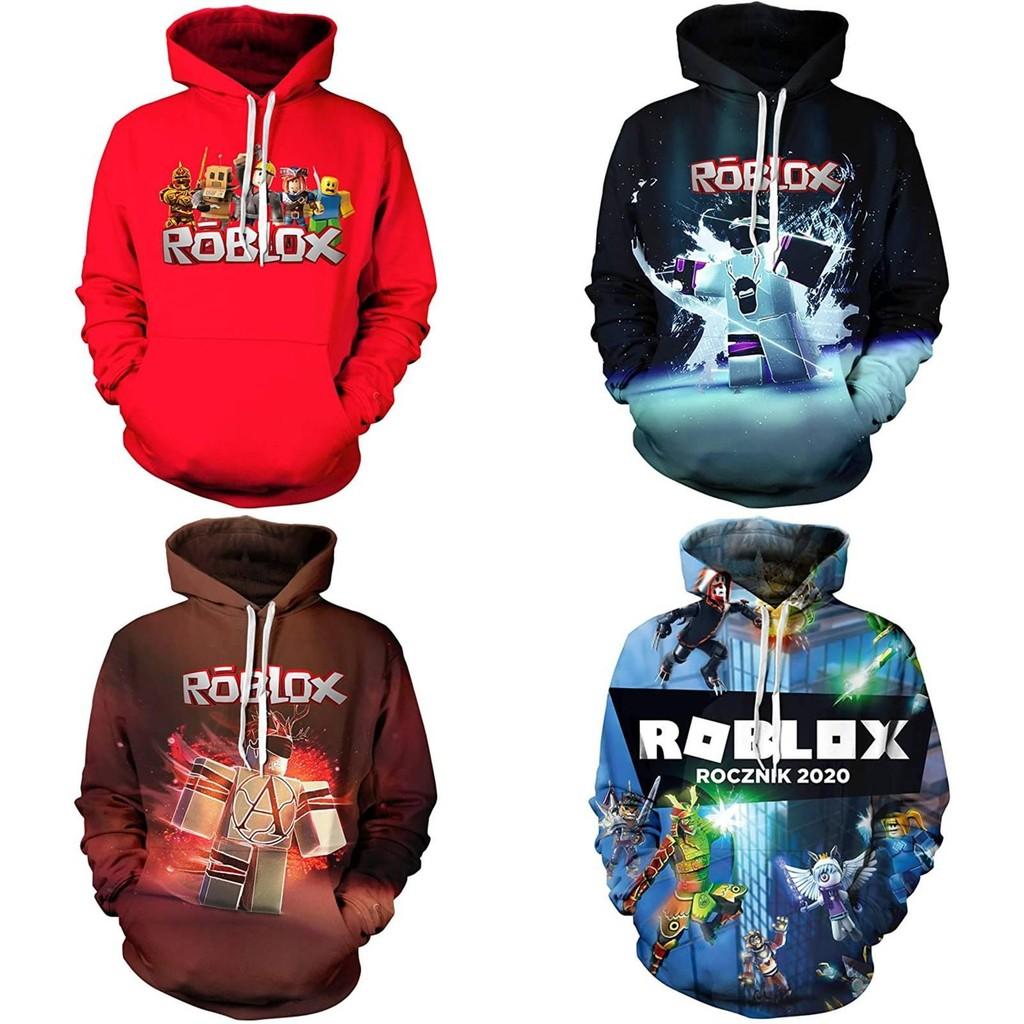 Trendy Roblox Youth Hooded Sweatshirt With Digital Print For Stylish Kids In Various Colors