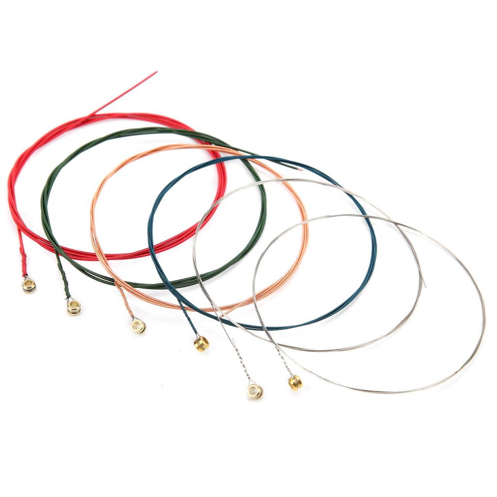 Acoustic Guitar String Replacement AntiRust Coating Light Musical Instrument Accessories(Colorful )