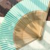 Elegant Chinese Folding Fan With Silk Like Fabric Perfect For Photography And Traditional Costume Handcrafted Fan