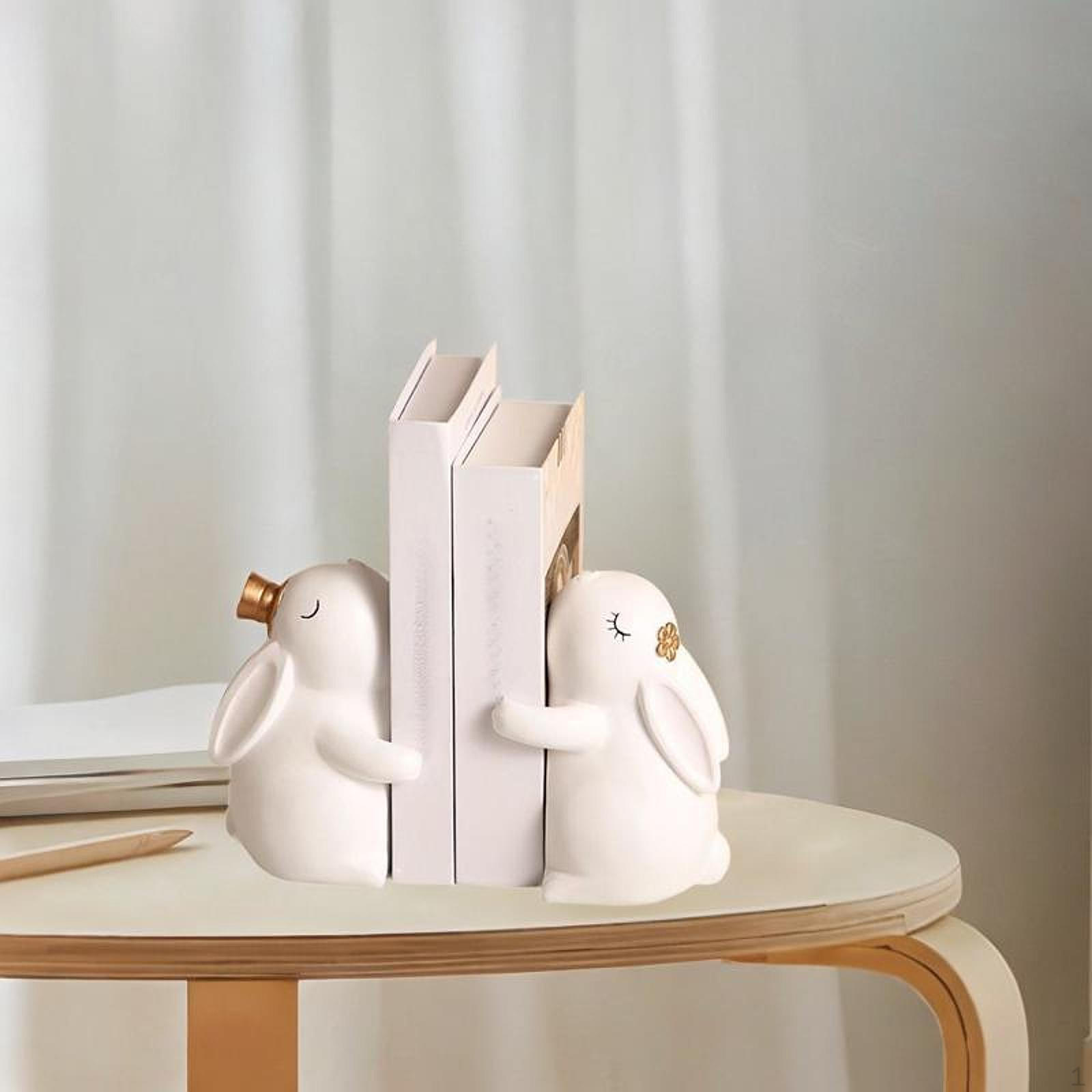 

2 Pieces Desktop Statue Table Decoration Housewarming Gift Hugging s Bunny for