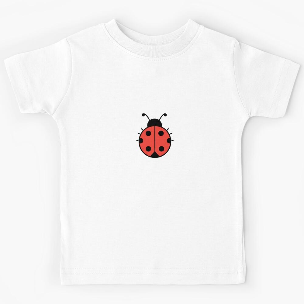 Red Ladybug White Background Kids T-Shirt 140