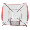 7x7 Ft Baseball Softball Practice Net, Portable Baseball Training Net for Hitting Batting Catching Pitching, Backstop Baseball Equipment with Bow