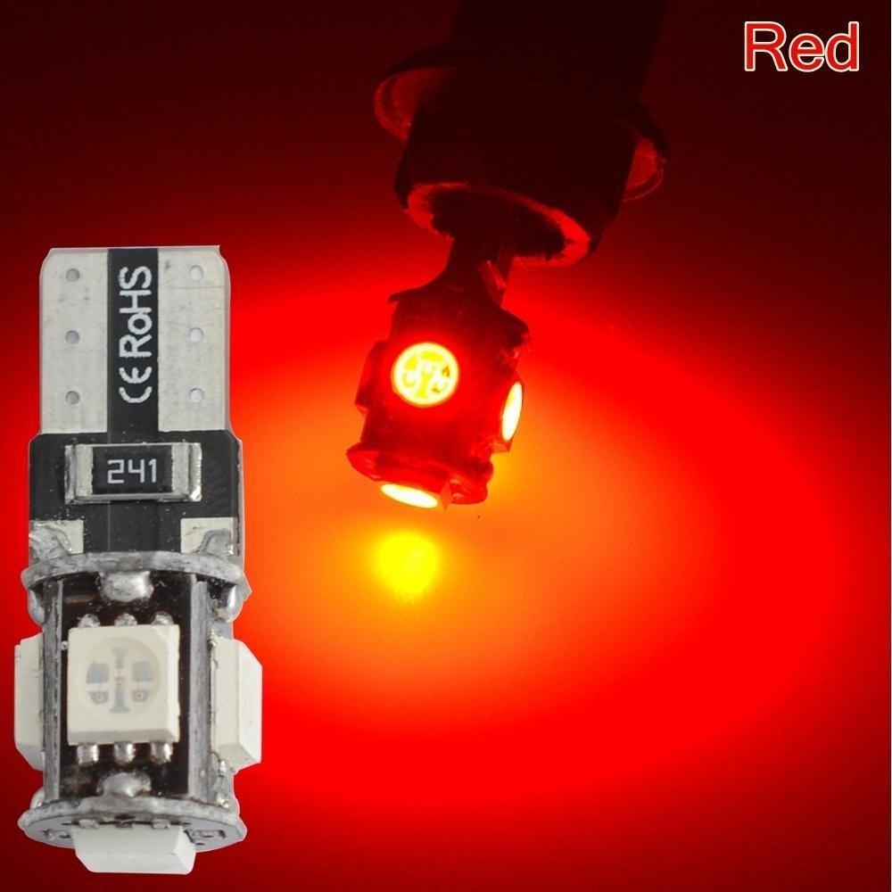 Canbus Weiß Blau Rot Gelb Grün T10 5smd 5050 Led Auto Licht W5w 194 241 Fehler Glühbirnen
