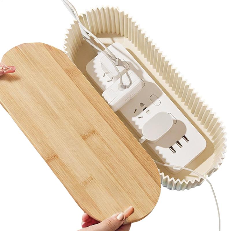Cable Storage Organizer Cord Organizer Safe Wire Storage Cable Holder Desktop Management Tidy Wires Holder Protector for Bedroom