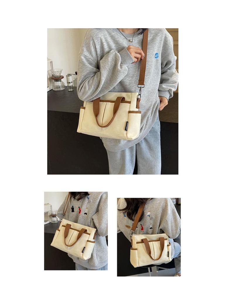 Women's Original Literary Crossbody Canvas Shoulder Bag - Thickened, Casual, Portable Tote for Student Commute