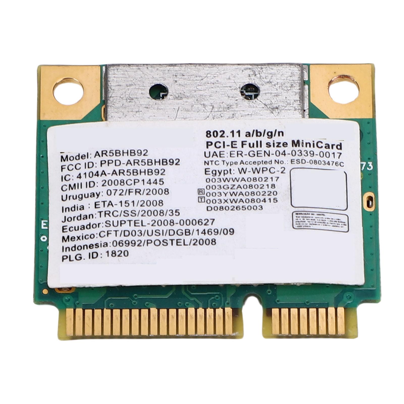 

AR5BXB92 AR9280 2.4GHz 5GHz Dual Band PCIE WiFi Card PCI Express Laptop Network Card 300Mbps High Speed for Win for