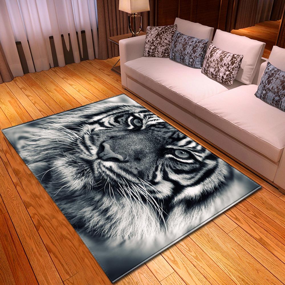 Cartoon Kinder Tiger Lion Print Teppich Wohnzimmer Schlafzimmer Bereich  Teppich Weiche Nicht-slip Kinder Zimmer Kriechende Matte