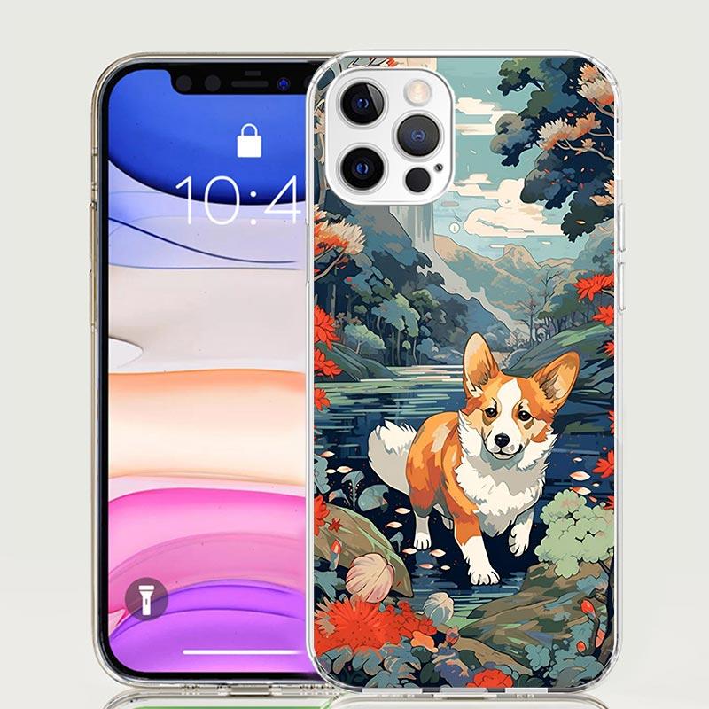 Cute Lovely Corgi Dogs Phone Case For iPhone 17 Air 16 15 Plus 11 14 Pro Max 13 Mini 12 7 8 + SE Pattern Art Customized Cover 17