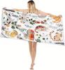 1PC Towel Cute Cat Flowers Pattern for Family or Friends Gifts Quick-Dry Beach Towel For Yoga Tourism Beach GYM Camping Swimming