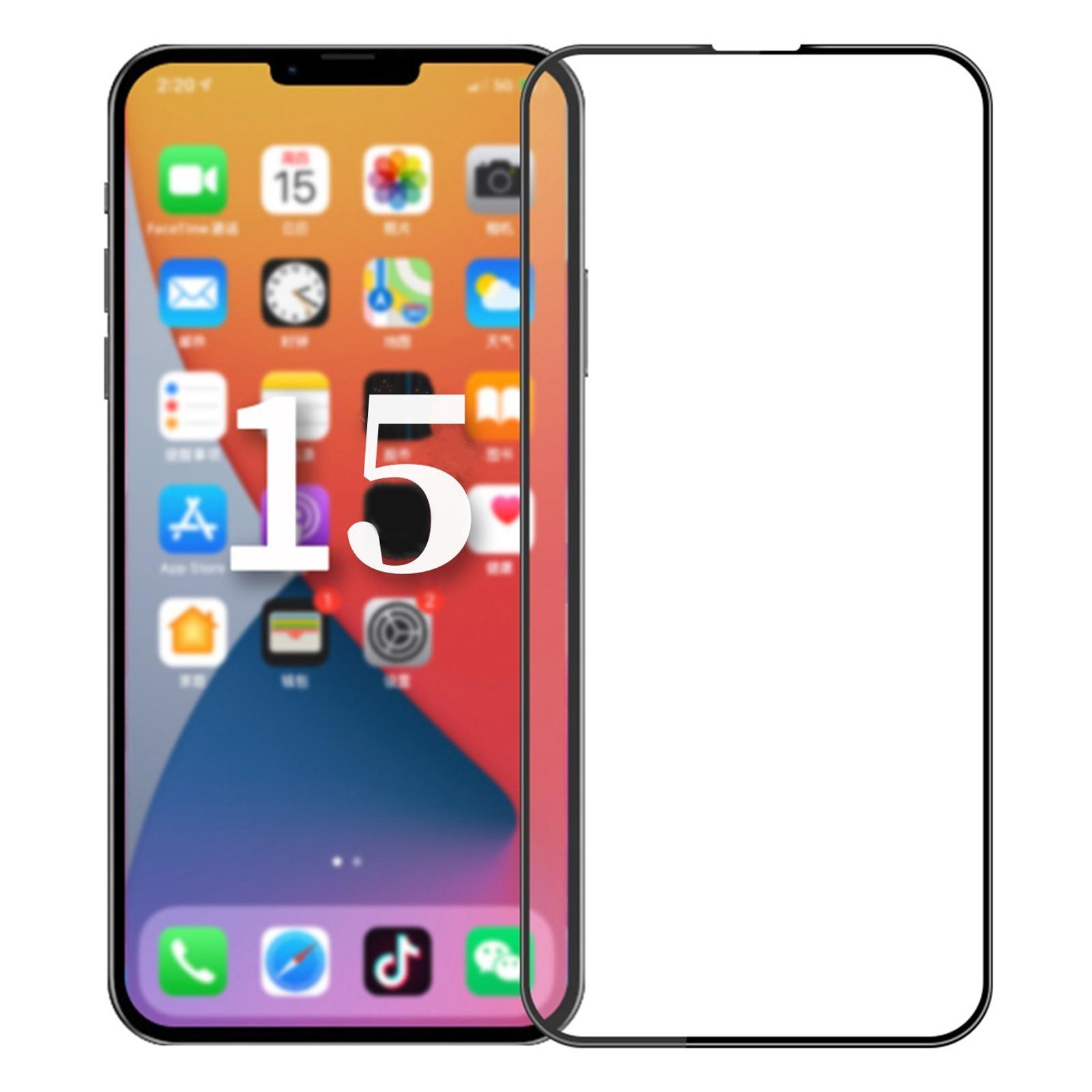 

MOFI JK 3D Tempered Glass Film-1 for iPhone 15 Curved Screen Protector HD Clear High Aluminium-silicon Glass Film Type A