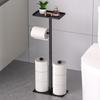 Stainless Steel Toilet Brush And Paper Stand With Toilet Brush Vertical Paper Storage Rack  Bedroom