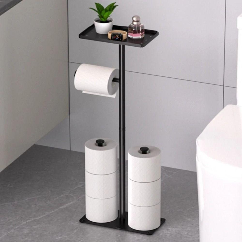 Stainless Steel Toilet Brush And Paper Stand With Toilet Brush Vertical Paper Storage Rack Bedroom