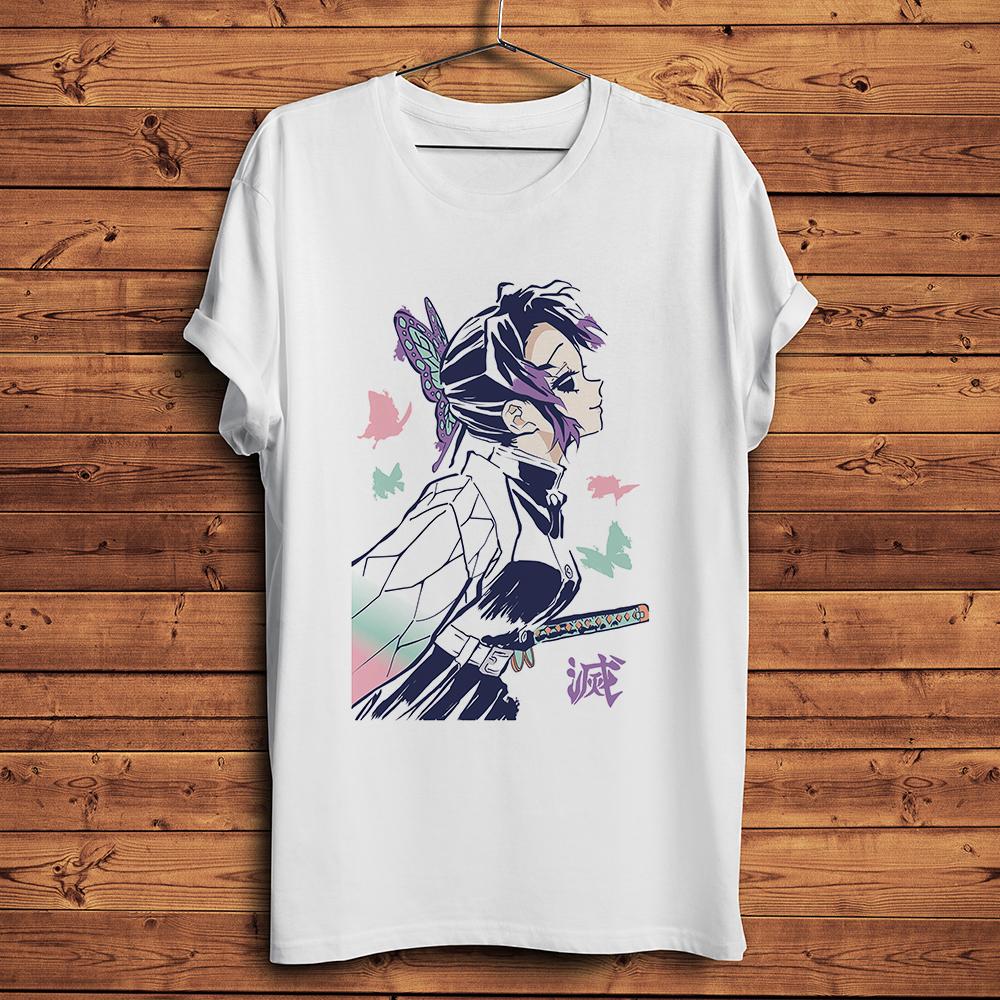 

Demon Slayer Kisatsutai Butterfly Kochou Shinobu Funny Unisex Streetwear Anime Homme White Casual Tshirt Манга Чоловіча футболка XL