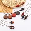 Necklace for Women Accessories Vintage Wooden Gourd Pendant Long New Chinese Necklace Female Simple Versatile Sweater Chain Elegant Necklace