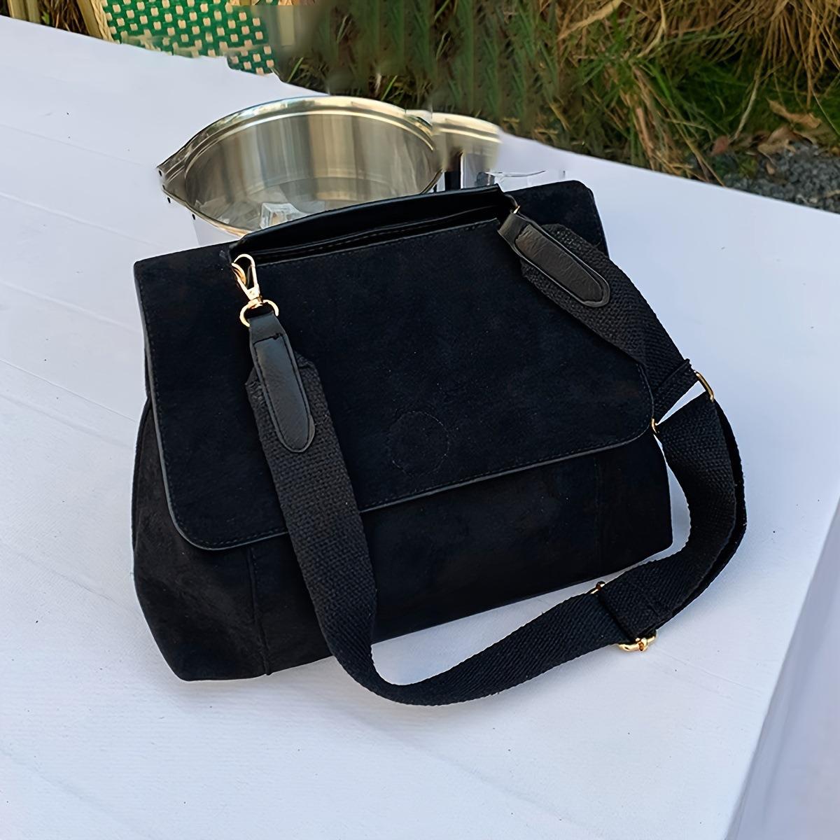 Retro Handbag - Large Capacity Crossbody Bag, Shoulder Bag, Women s Bag, Large Bag чёрный