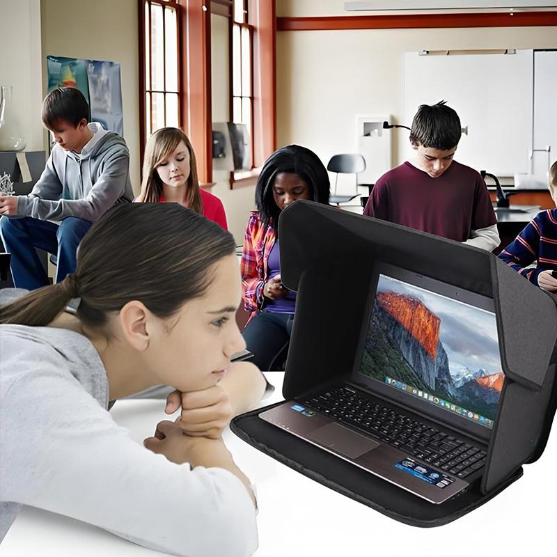 Portable Laptop Sun Shade, Foldable Anti-Glare Privacy Hood For 14–16 Inch Laptops, Lightweight Outdoor Screen Protector