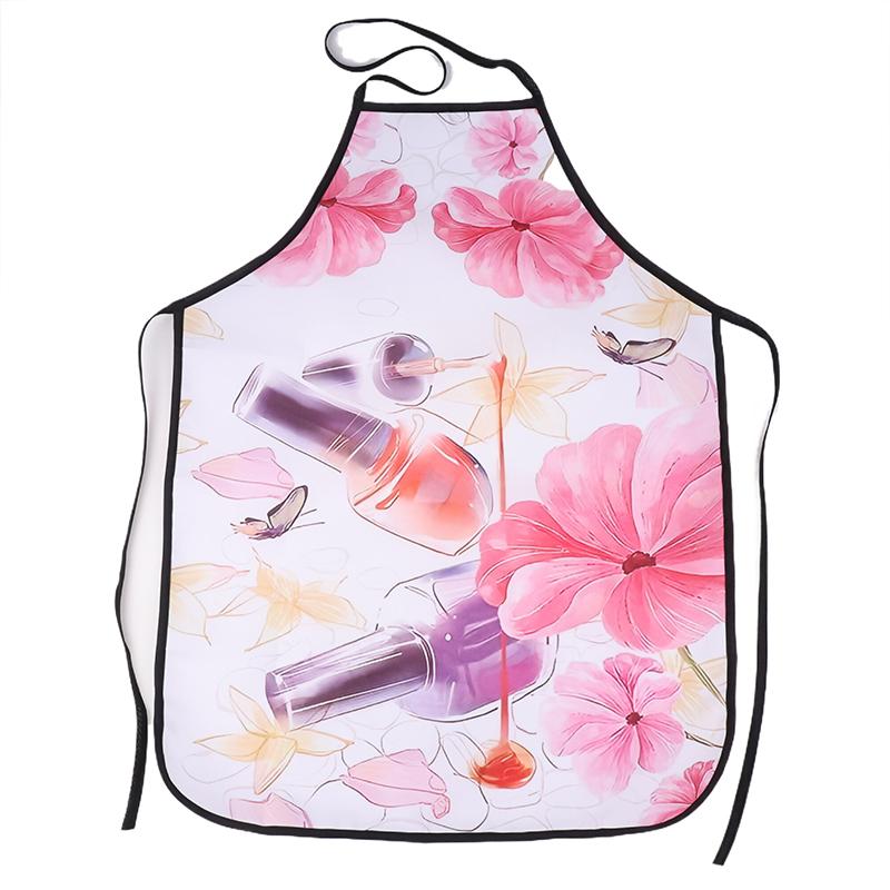 Design Nail Polish Apron For Women Gift Cleaning Pinafore Home Cooking Accessories Apron