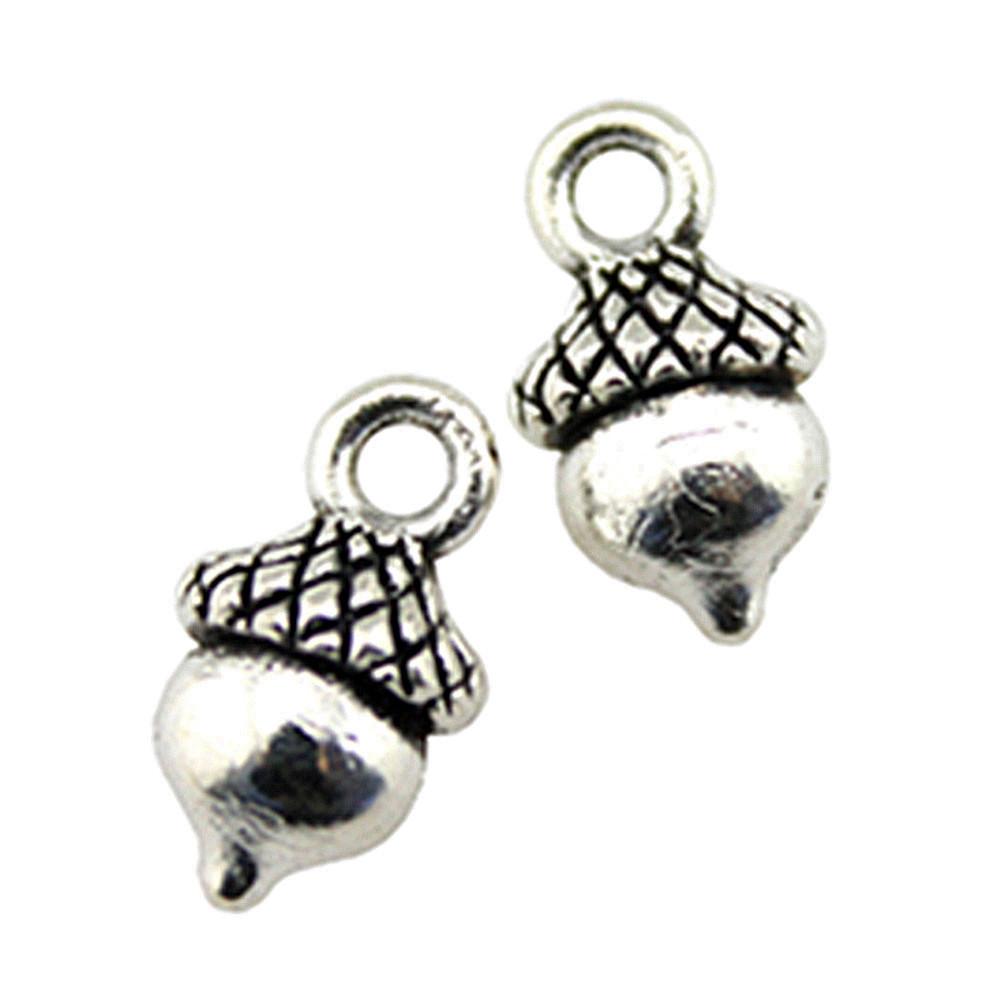 Acorn Charms Christmas Tree Pendants For Forest Nature Themed Jewelry