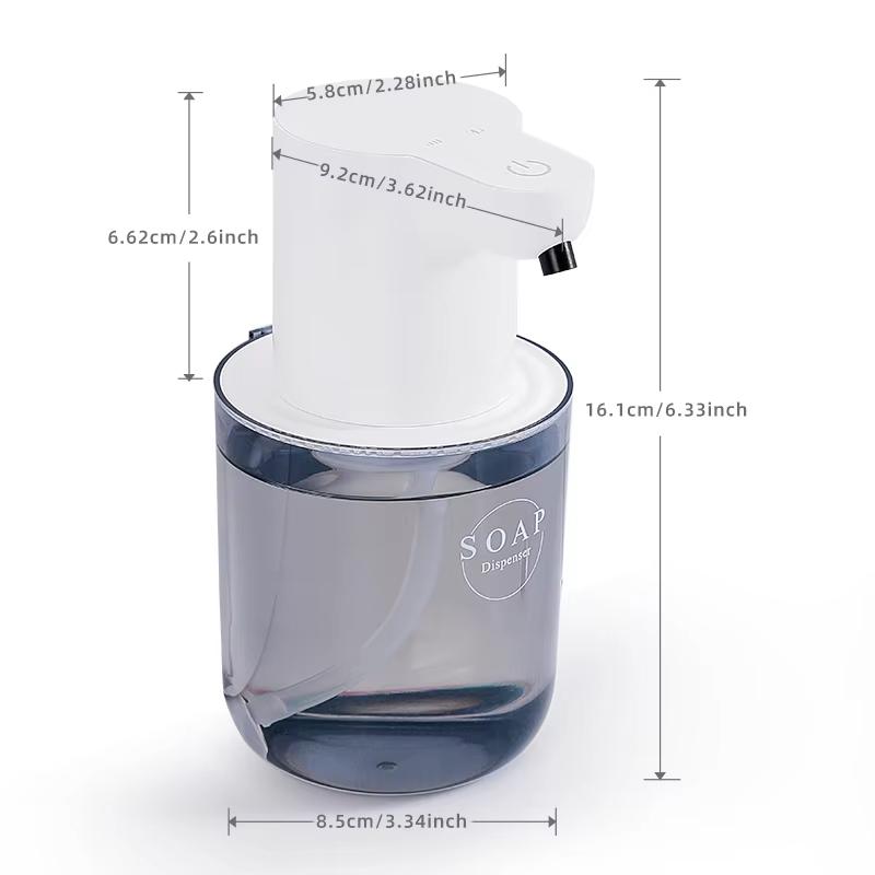 400ml Automatic Soap Dispenser Wall Mounted Rechargeable Smart Foam Washing Hand Machine Portable Bathroom Induction Sensor