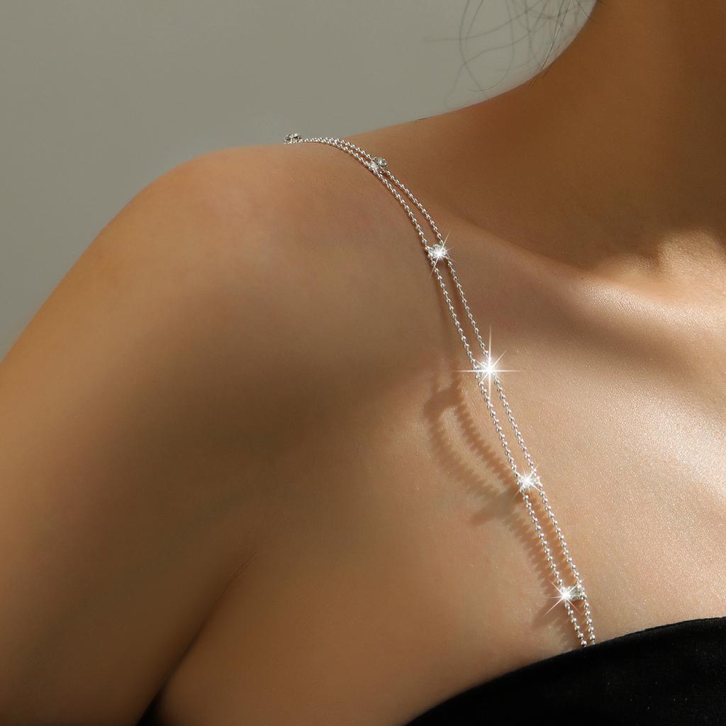 Adjustable Rhinestone Thin Bra Strap Butterfly Heart Crown Pendant Replacement Shoulder Strap Women Wedding Party Dress Accessory