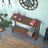 Meuble d'entrée étroit pour l'entrée ou couloir taline - 80 x 30 x 100 cm - console en bois et métal - noir - versa