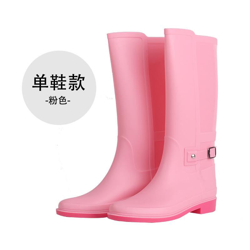 

Водная обувь Япония и Южная Корея высокие сапоги от дождя женские резиновые сапоги длинные высокие водонепроницаемые резиновые сапоги сапоги для верховой езды водные сапоги 39 розовый