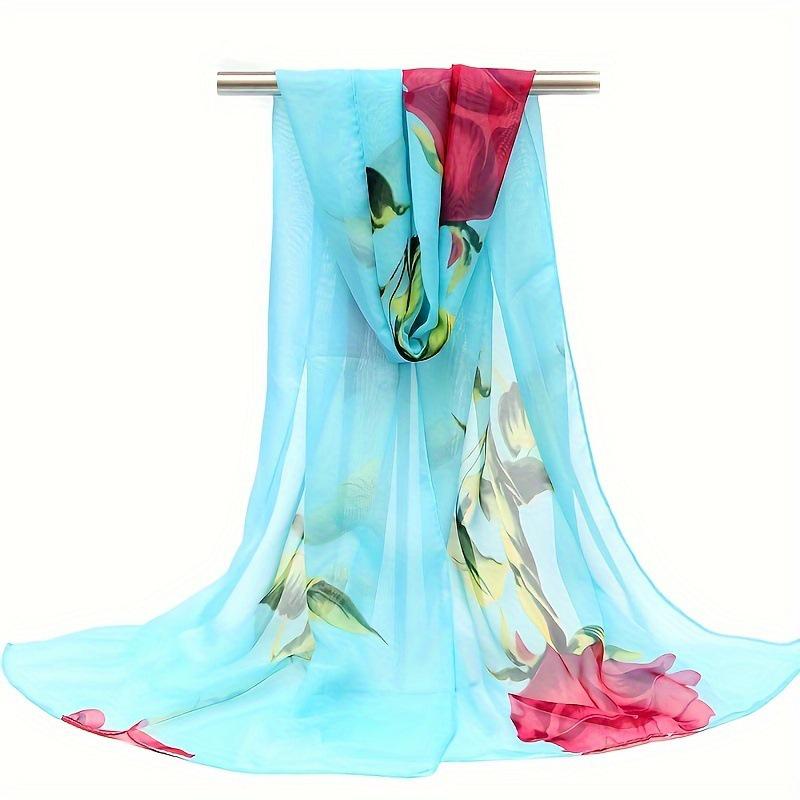 2025 Корейско-европейский элегантный легкий мягкий шарф синий