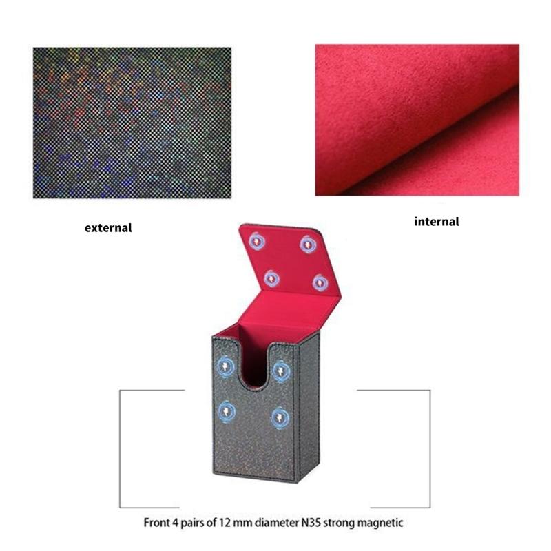 Tragbare PU-Leder Tarots-Kartenbox Sonne Mond Kartenbox Hülle Divinationskarten Aufbewahrungsbehälter Hexe Dekoration