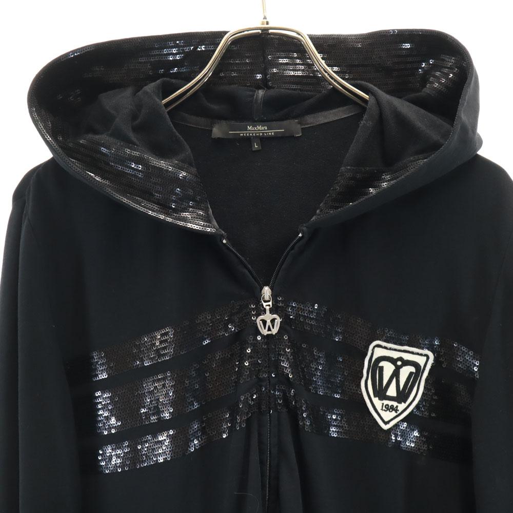 MAX MARA Long sleeve Zip hoodie L black Women Used