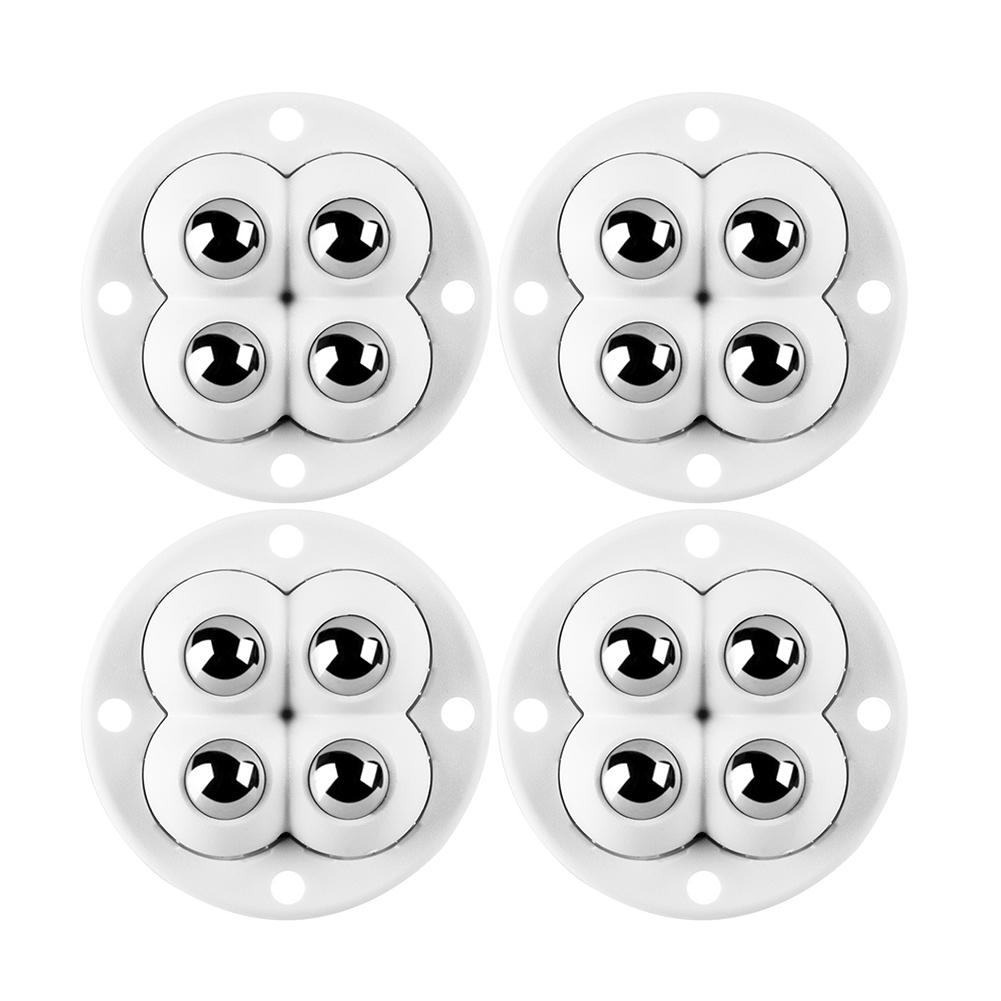 4ks Lepkavá otočná kladka 360 stupňů Volná rotace Samolepicí otočná kolečka Příslušenství pro nádoby Úložný box Nábytek