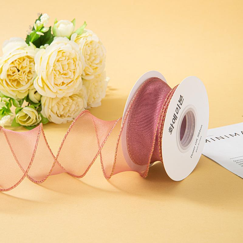 Valentine's Day Korean Fishtail Yarn Ribbon for DIY Flower Bouquets and Cake Decorations