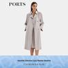 Women's Draped Acetate Trench Coat