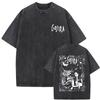 Washed Vintage Metal Band Gojira From Mars To Sirius Flying Whales Graphic Tshirt Men Women Gothic Pure Cotton T-shirt