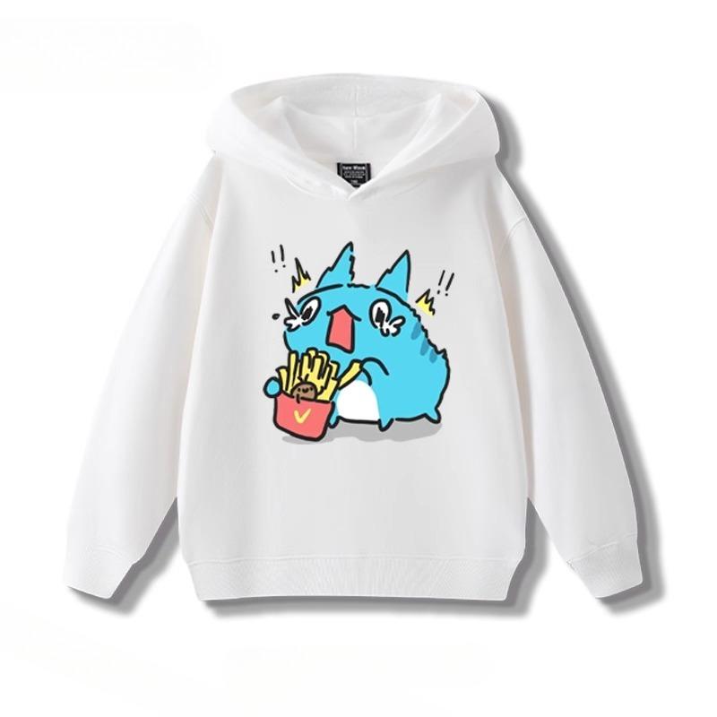 Neue lustige und schöne Kleidung mit Bugcat Capoo Emoji-Aufdruck für Kinder, modischer warmer Hoodie für Herbst und Winter für Jungen und Mädchen